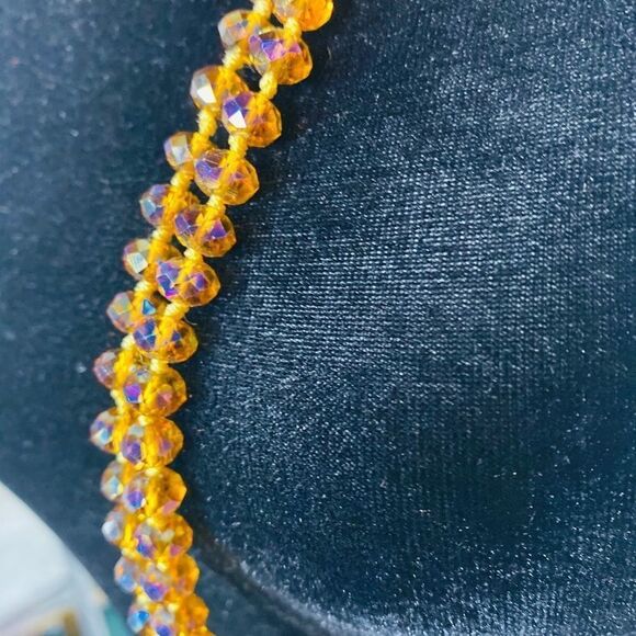 Extra Long Adjustable Iridescent Bead Necklace - Picture 3 of 4